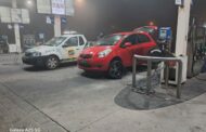 Security officer lends a hand replacing a flat tyre in Vredenburg