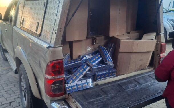 Musina Task Team Police confiscate a Toyota Bakkie and illicit cigarettes with a combined value of more than R350 000