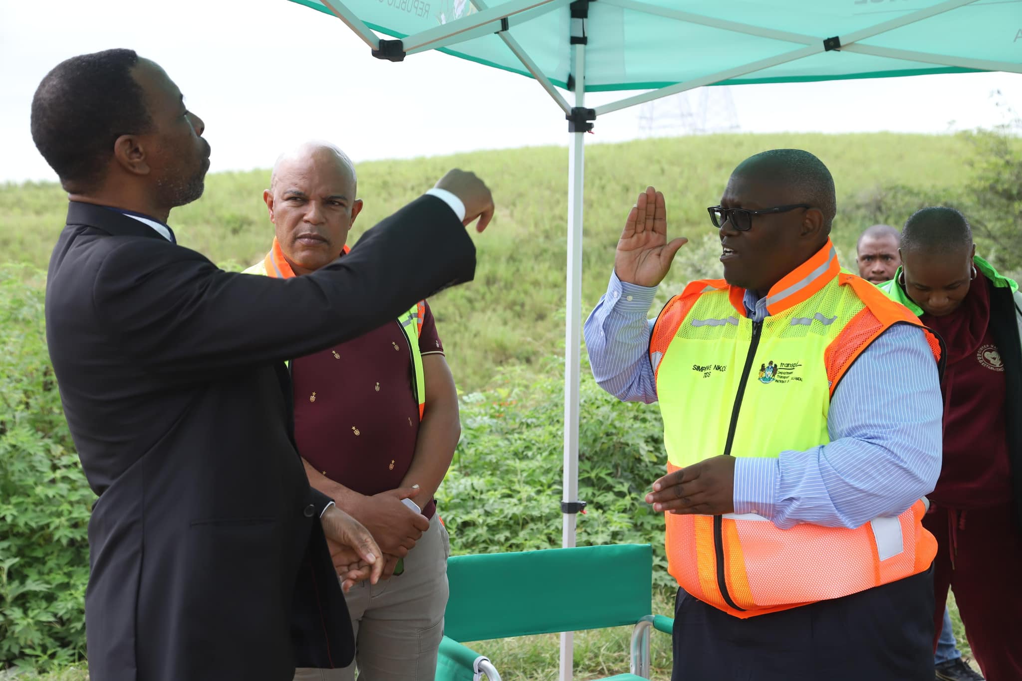 KwaZulu-Natal MEC for Finance presided over the contractor handover for the upgrade of district road D365 programme