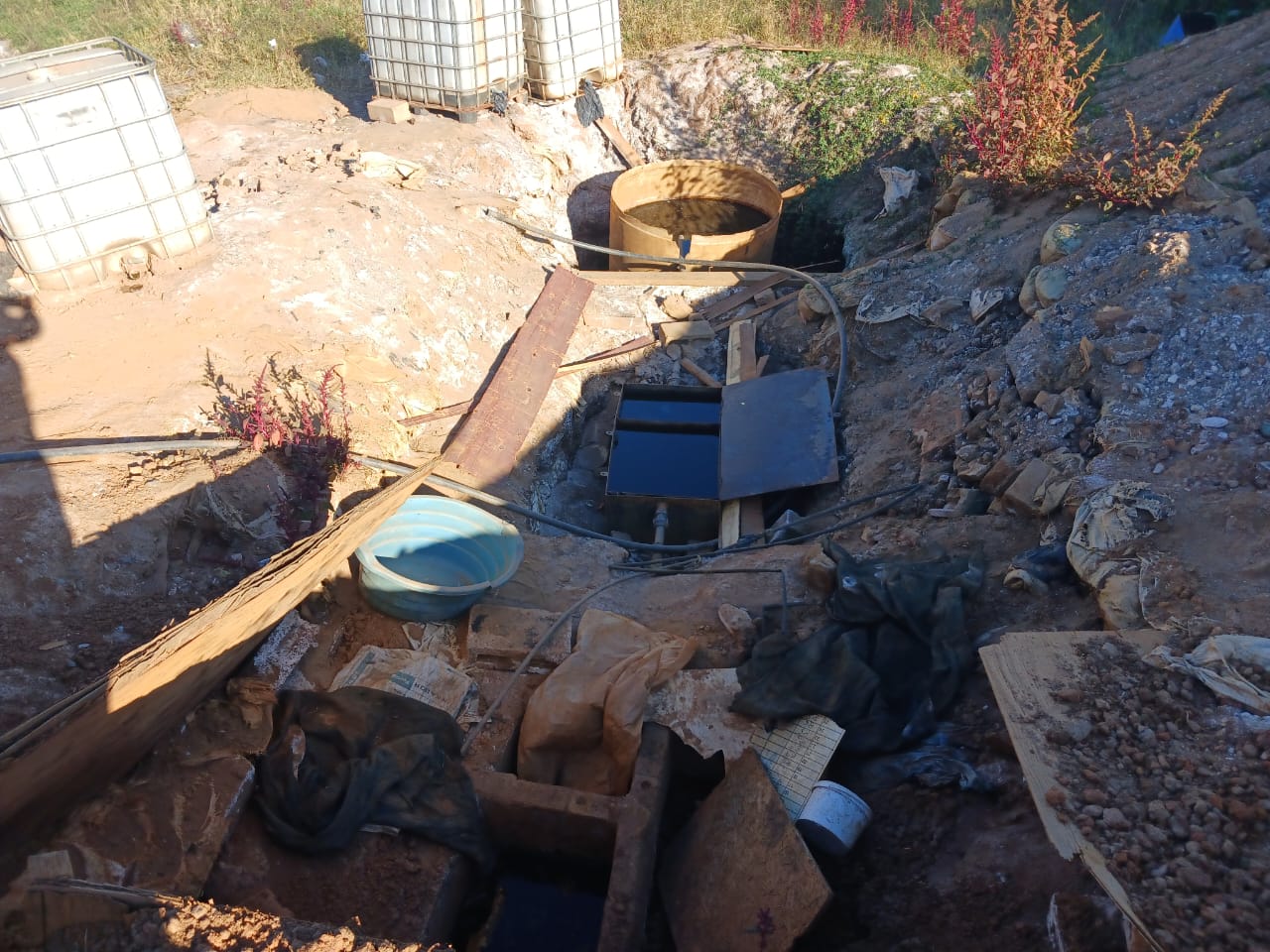 Police discover a laboratory next to a cemetery