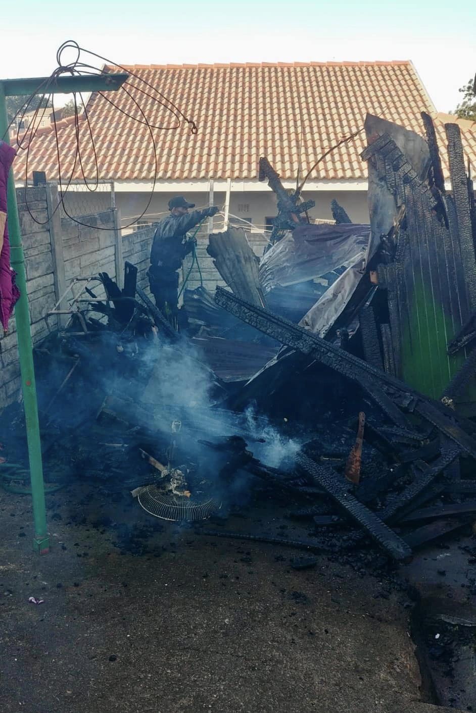 Wendy house gutted in a fire in Gandhi's Hill
