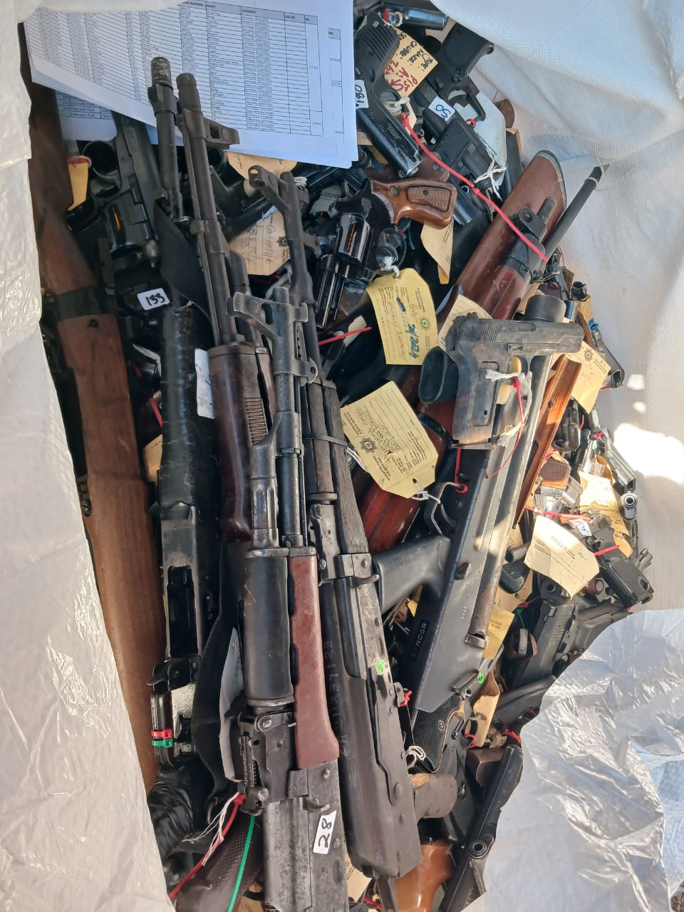 More than 14 000 firearms will be destroyed during a destruction process in Vanderbijlpark today