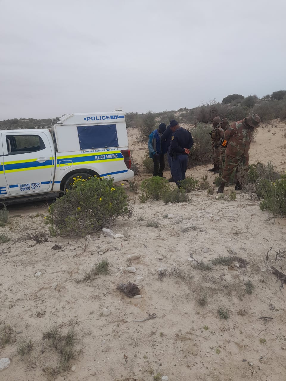 Operation Vala Umgodi detains 19 suspects for trespassing, illegal mining and contravention of the Immigration Act in the Northern Cape