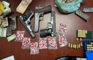 Three suspects remanded in custody for possession of firearms and drugs