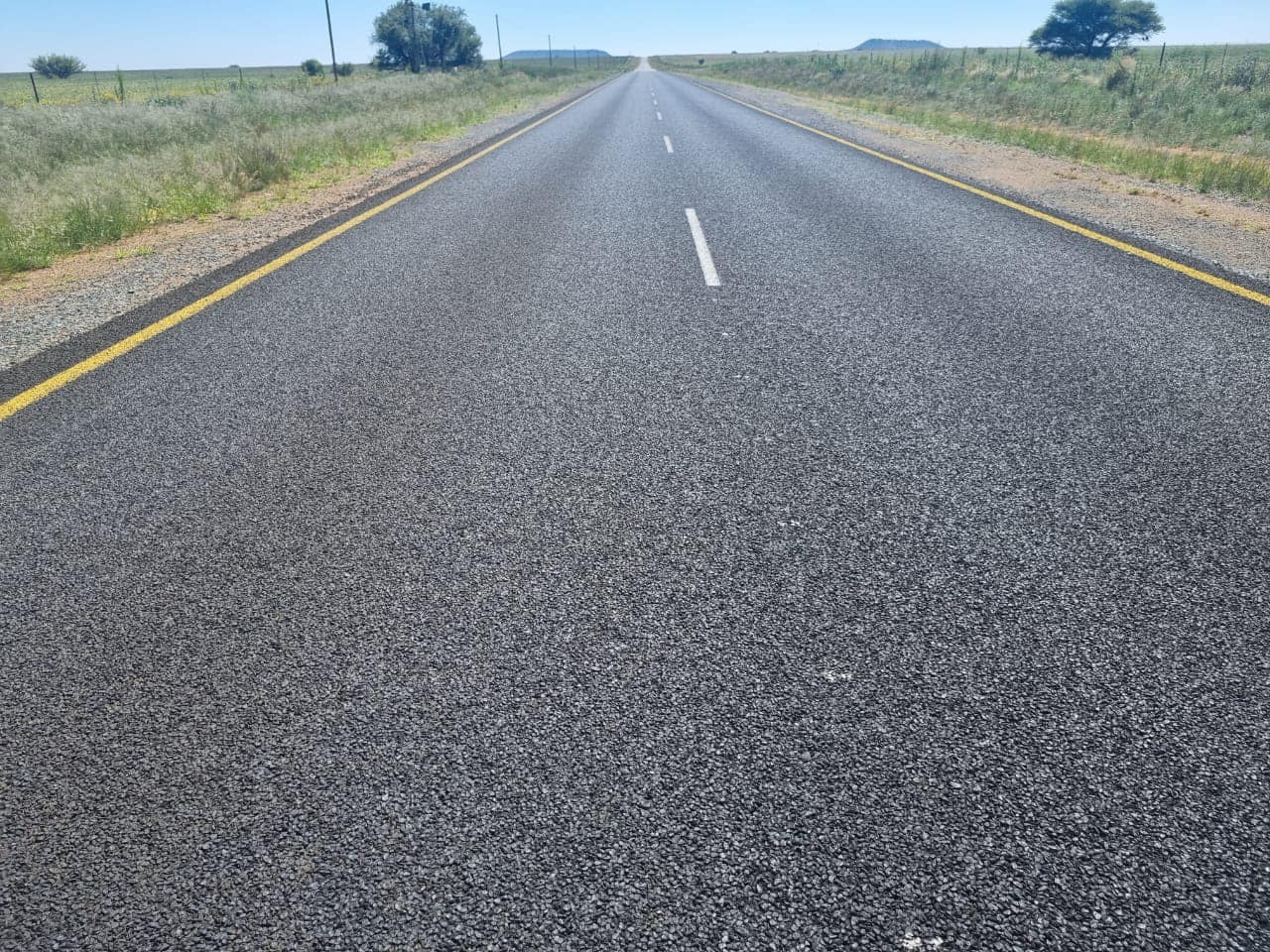 Physical progress on the ongoing road maintenance project along the route from Koffiefontein to Havenga Bridge via Luckhoff