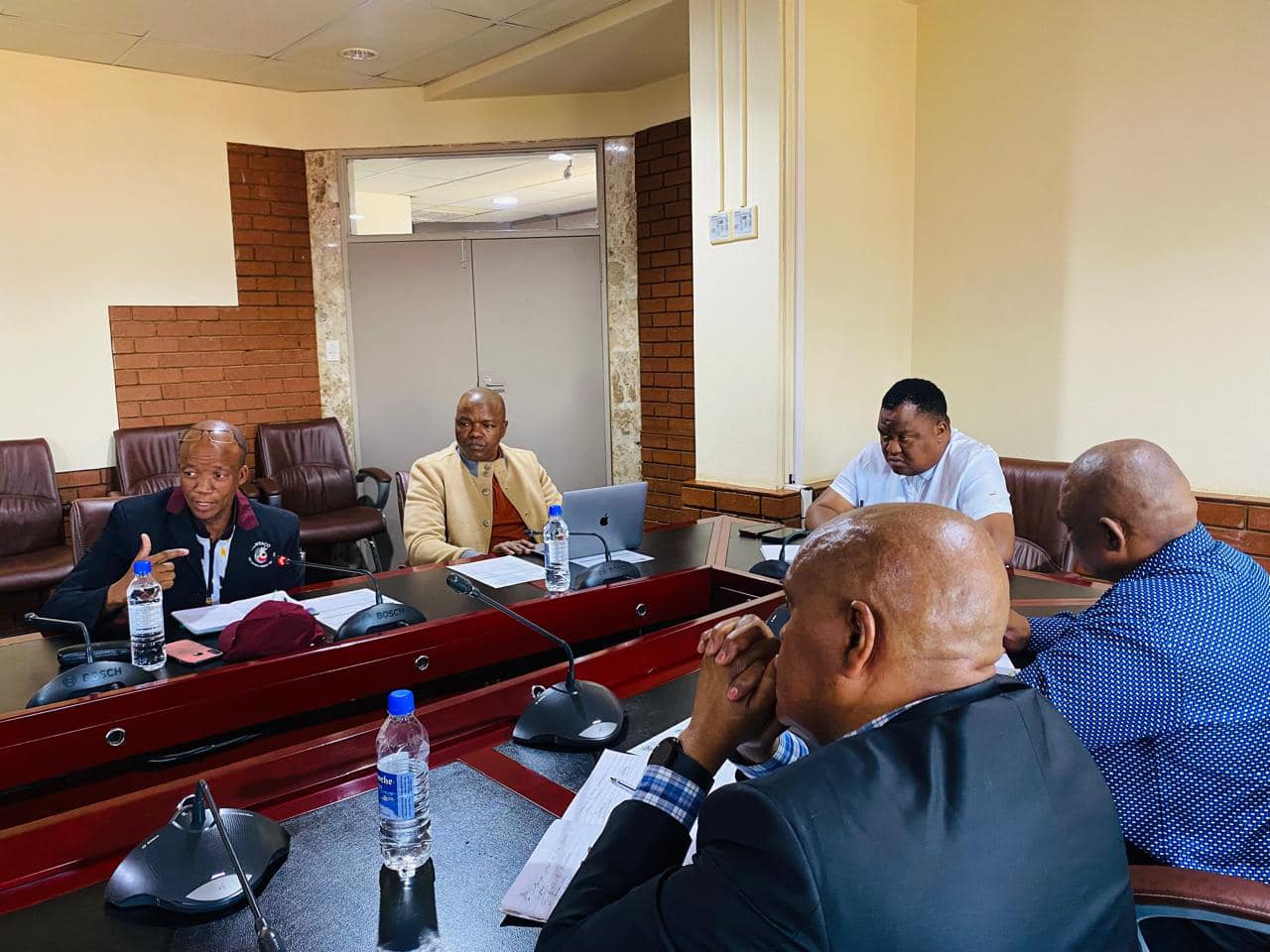 MEC Morweng having a meet and greet with SANTACO leadership