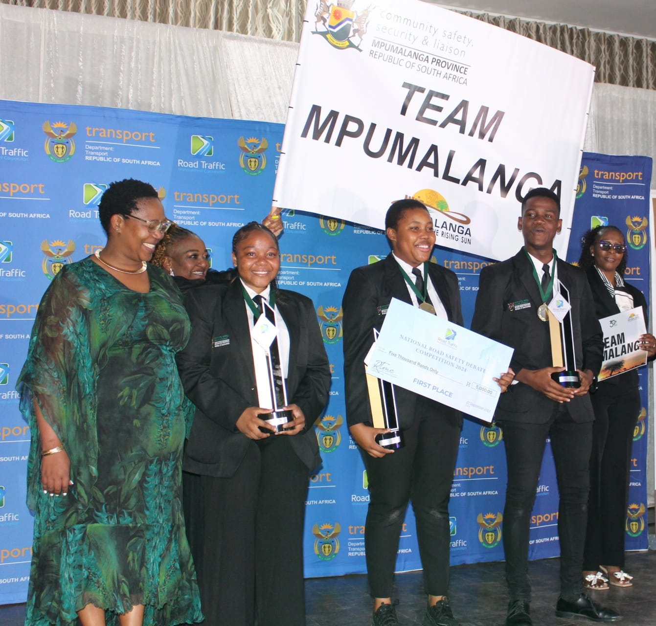 Mpumalanga Province wins the National Road Safety Debate and Participatory Educational Techniques competition on the Rural Category