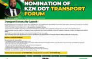 Duma determined to end carnage on our roads through KZN Transport Forum: Calls for nominations of 600 community development activists