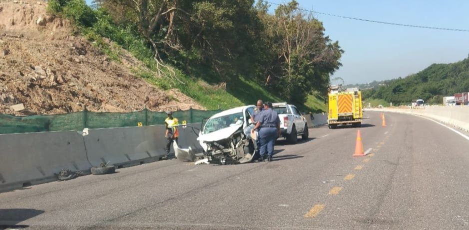Active collision on the N3 eastbound just before the split to the N2 in the Durban area