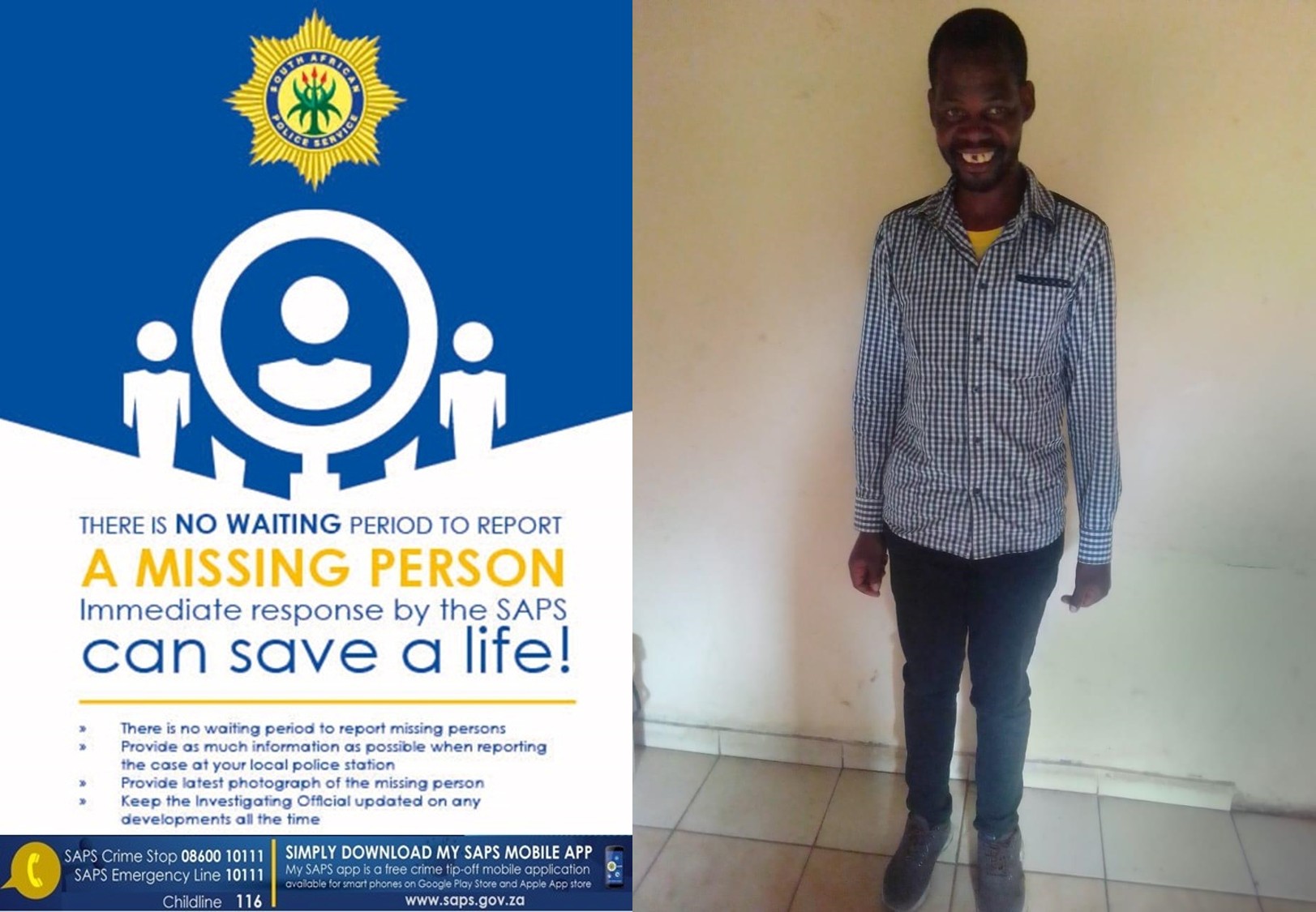 Urgent assistance needed to locate 37-year-old deaf-mute man in Zaaiplaas District
