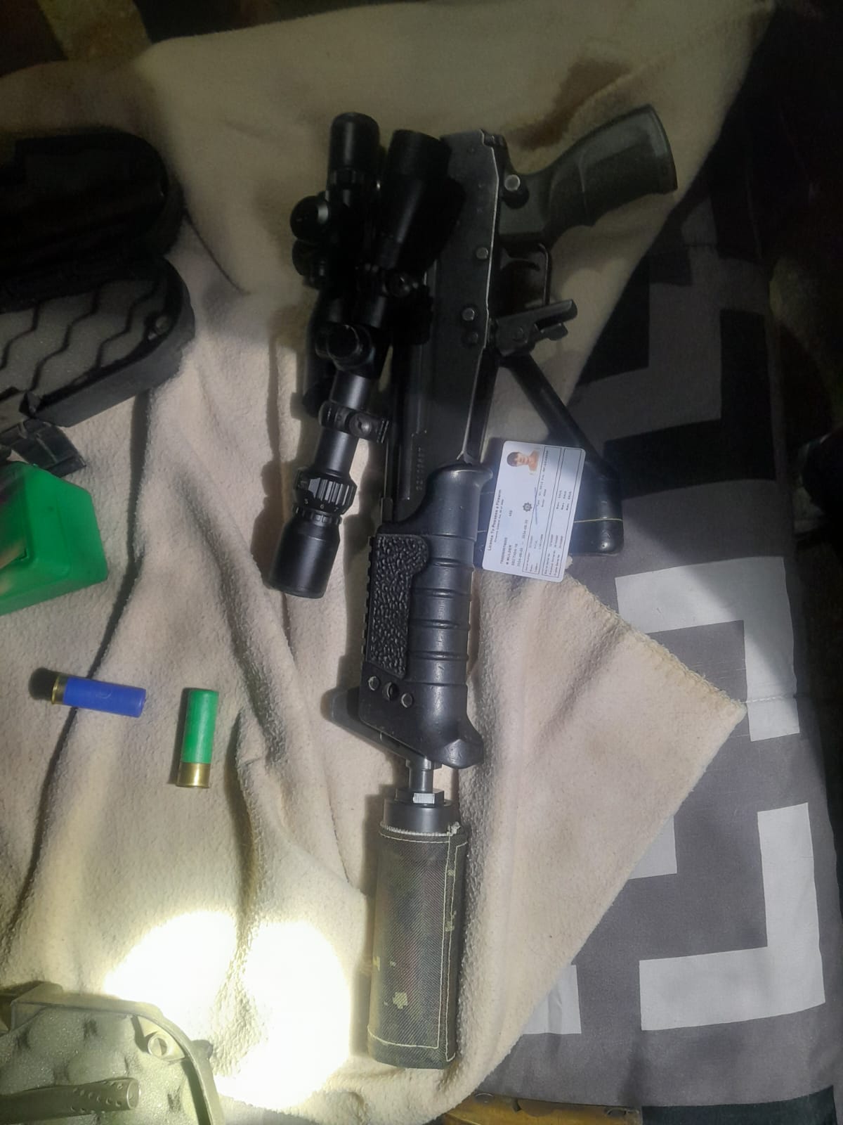 A 45-year-old Josephus Johannes Muller was arrested for possession of unlicensed firearms at Nooitgedacht farm near Delareyville