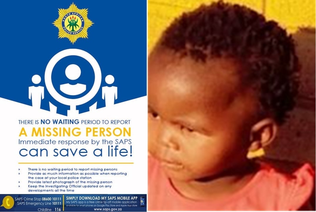 Missing 2-year-old Tshiamo Mompate sought