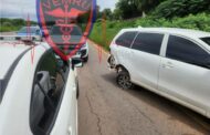 Three people were injured in a two-vehicle collision in Pretoria East