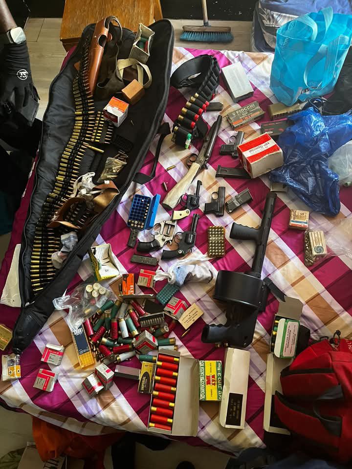 Firearms, ammunition and two hand grenades seized at a house in Cape Town