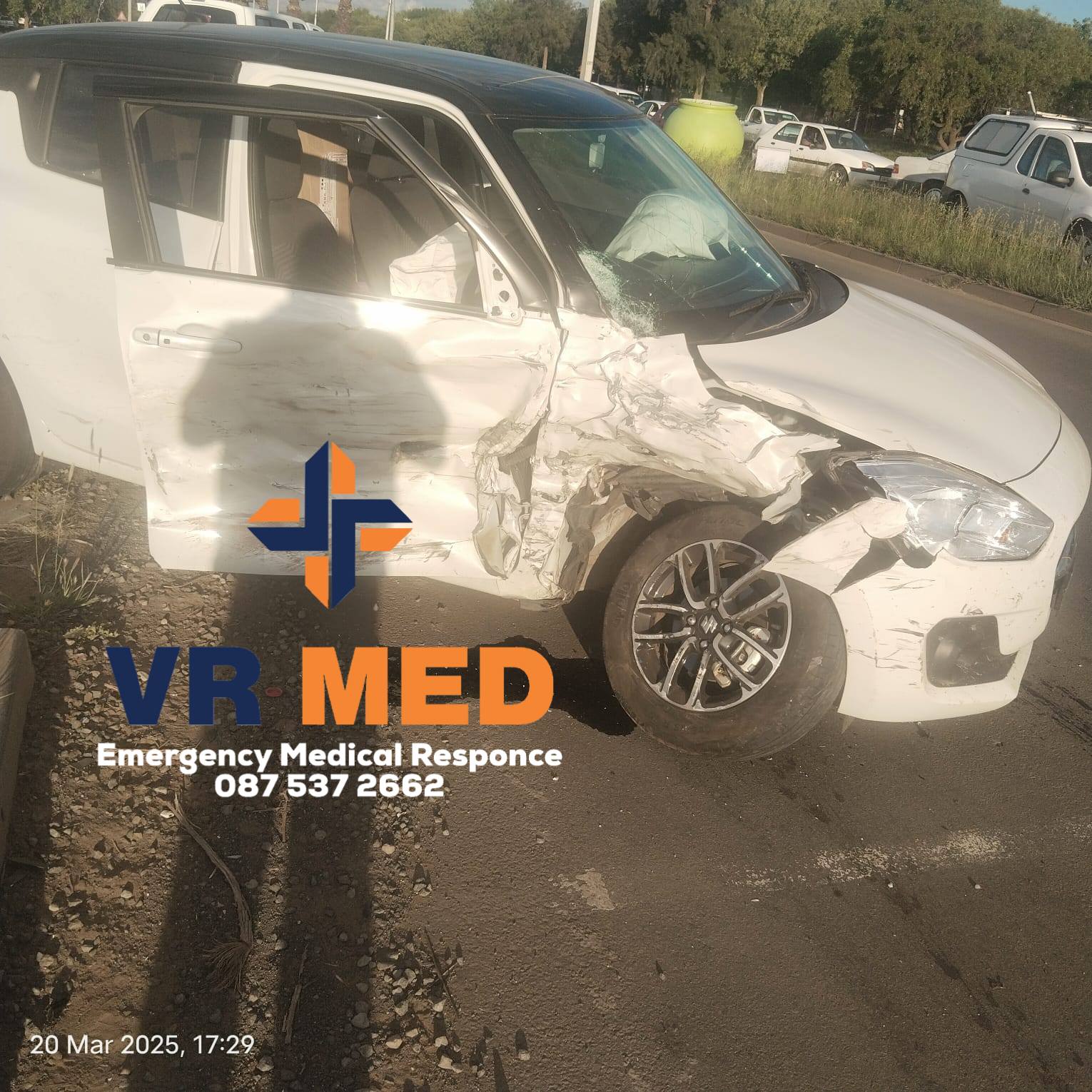 Collision at the corner of Walter Sisulu and Van Schalkwyk Street, Bloemfontein