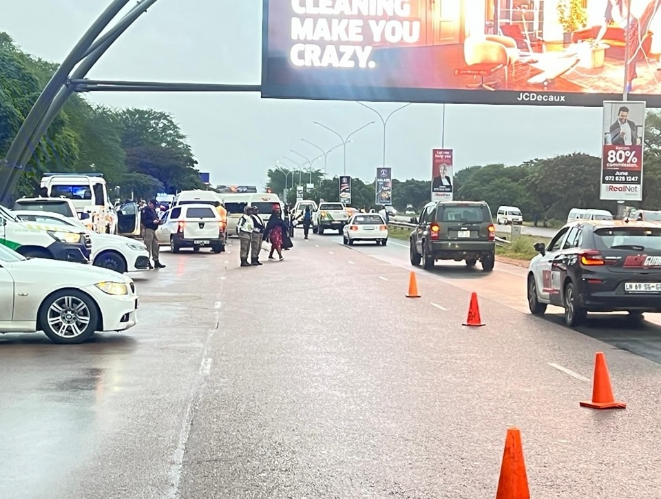 By-law enforcement and peak-hour road safety operations in Montana on Sefako Makgatho Drive
