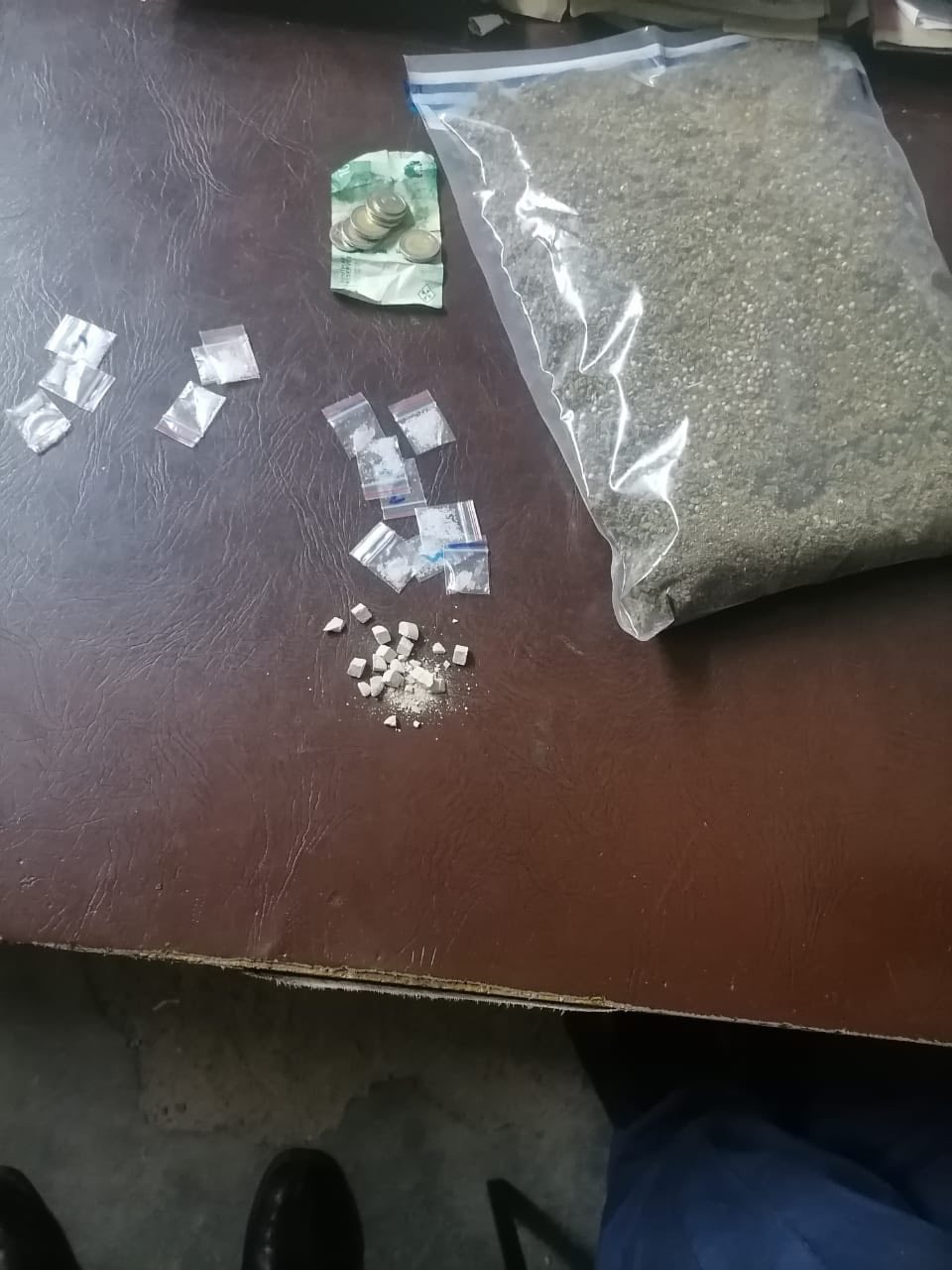 Suspects apprehended at a stop-and-go for the possession of crystal meth