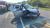 Elderly female injured in a road crash on the R61 in Palm Beach
