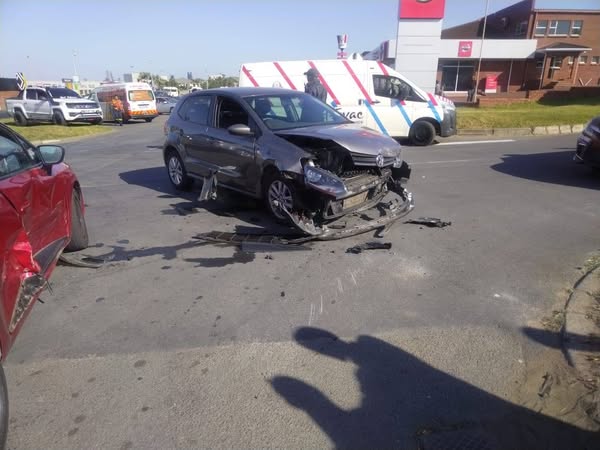 Two vehicles collided at an intersection in Shelly Beach