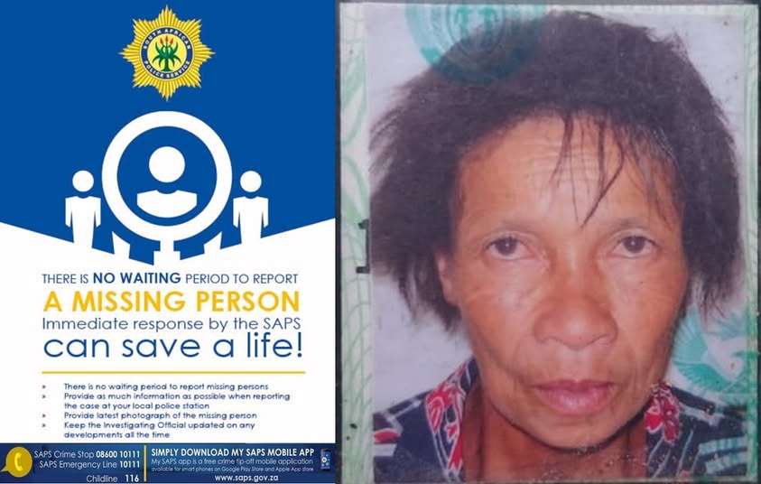 Pacaltsdorp police seeks assistance to locate missing 70-year-old woman