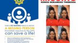 Assist police to find missing Kenosi Bokamoso Thebesoa