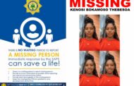 Assist police to find missing Kenosi Bokamoso Thebesoa