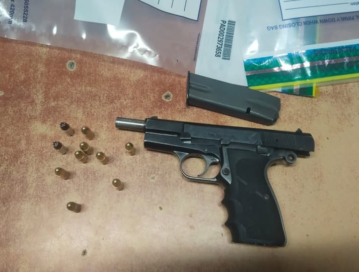 Public Order Police detain a suspect for discharging a firearm in a residential area