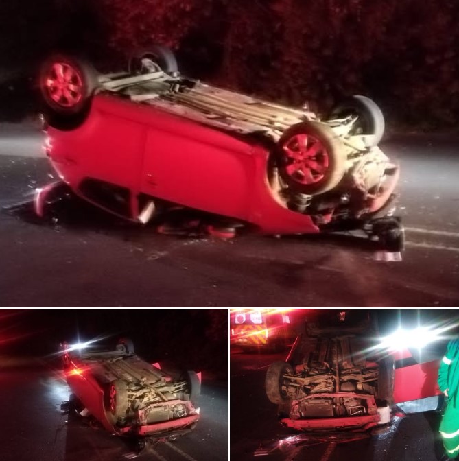 Single vehicle rollover crash in Pumula
