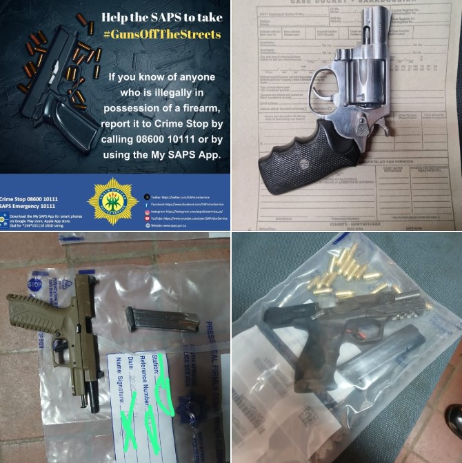 OR Tambo Police recovers three unlicensed firearms in Qumbu