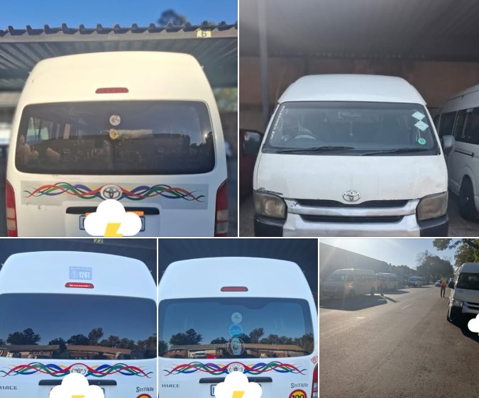Six minibuses were impounded at Bloed Street, Pretoria Central for various offences