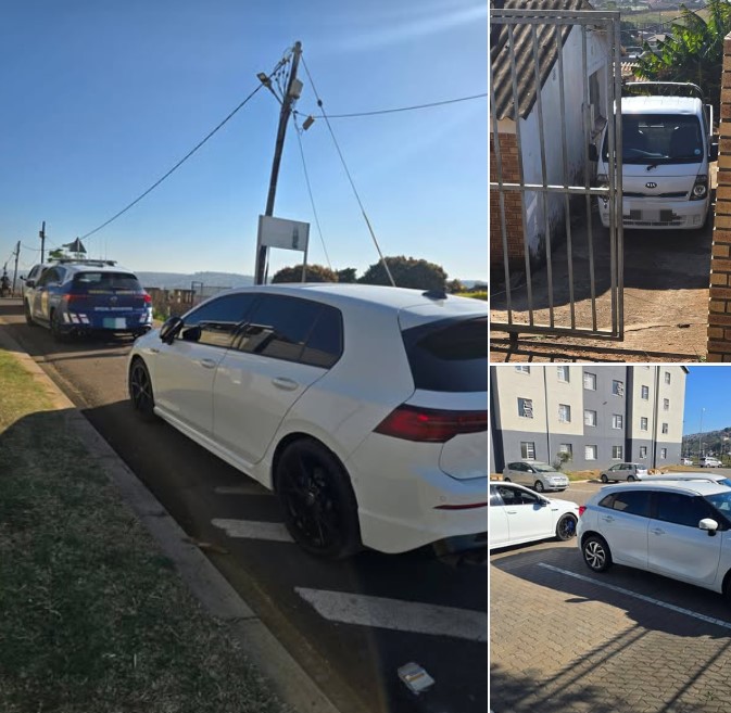 2 Stolen vehicles recovered in KwaMashu after swift multi-agency response