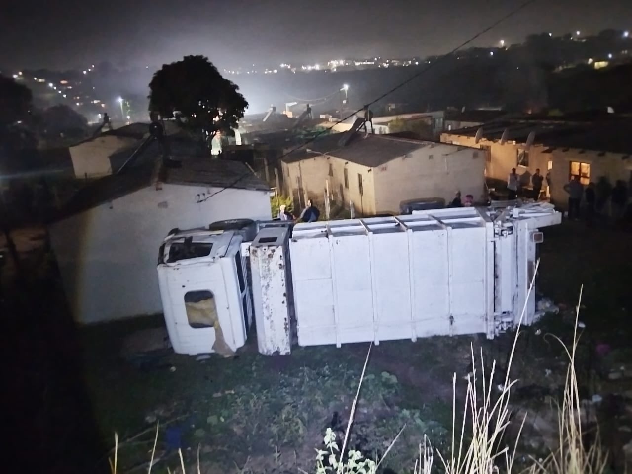 Bin Truck Overturns: Parkgate - KZN