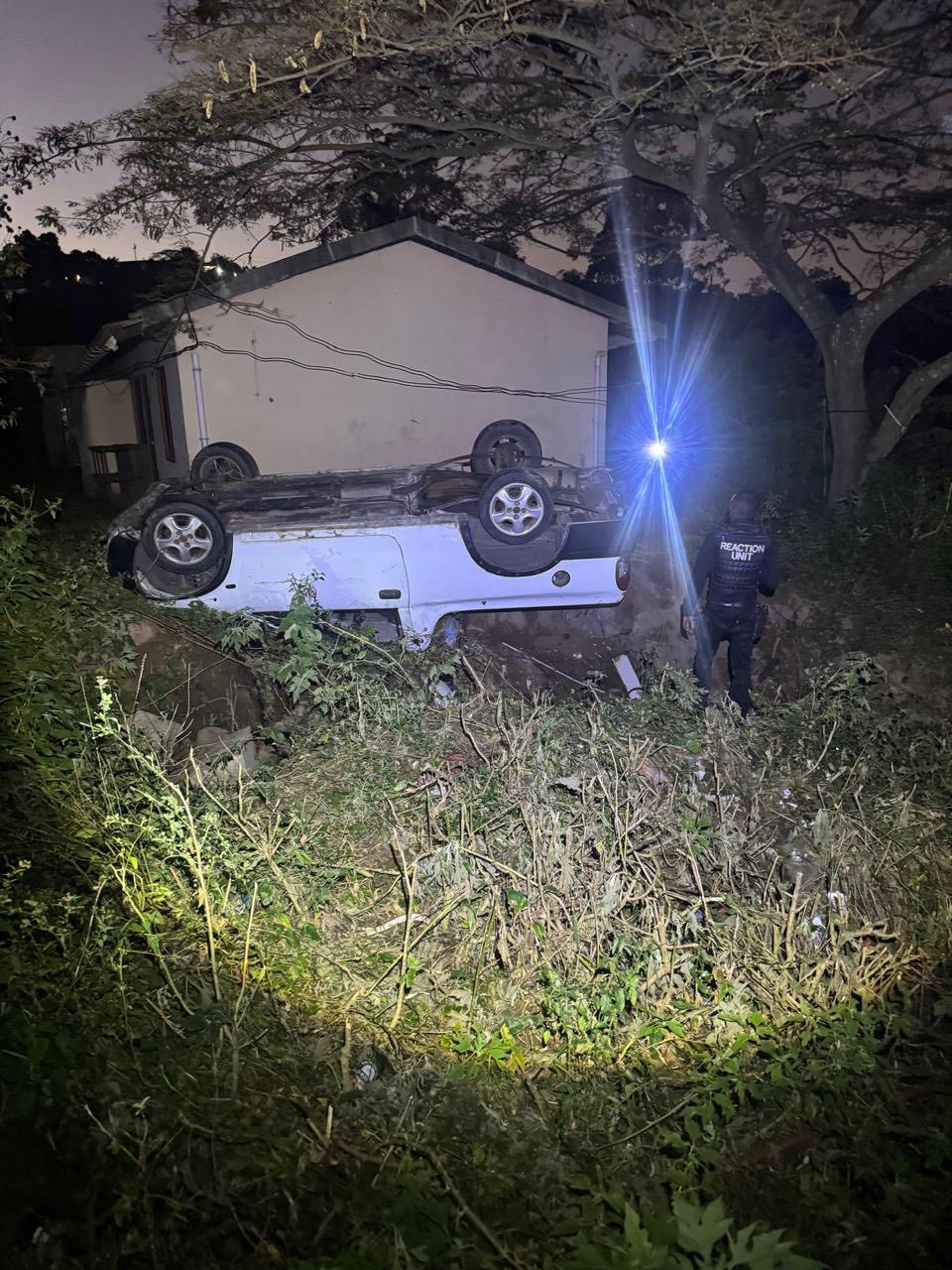 Driver Critical After Vehicle Overturns: Trenance Park - KZN