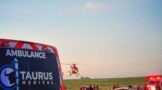 Air evacuation after collision involving a car and a motorcycle on the N7 before the R304