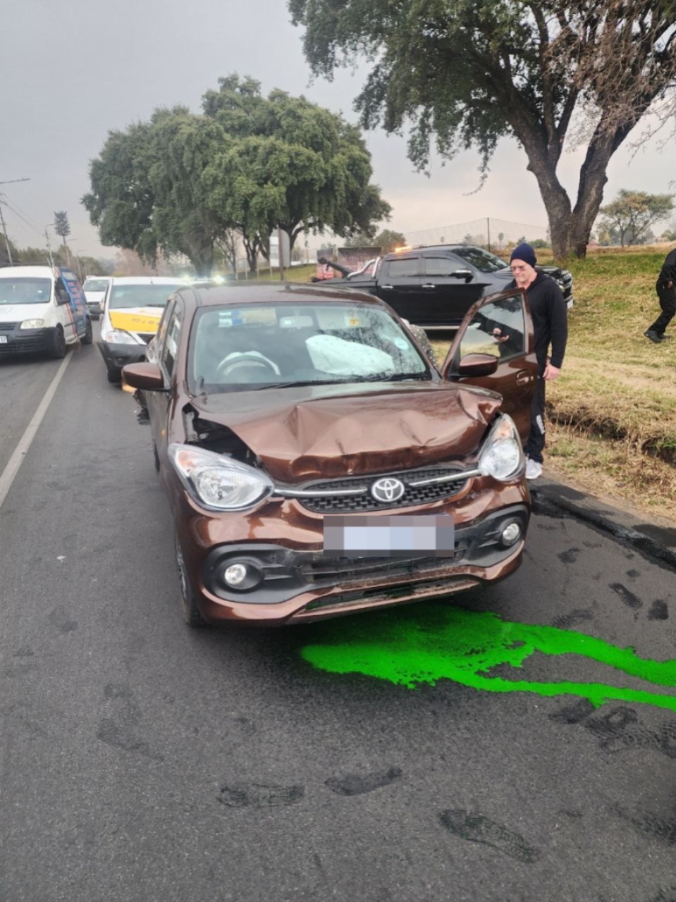 Collision at an intersection in Franklin D. Roosevelt Park