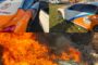 Vehicle fire on the M1 just after the Training College offramp