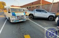 Multi-vehicle collision next to the police station on Parkroad in Bloemfontein