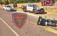 Serious motor bike collision on Lynnwood Road close to Solomon Mahlangu Drive