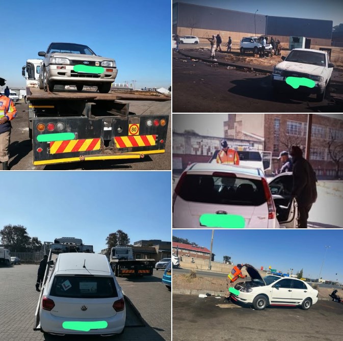 Eight vehicles impounded from illegal mechanics in the Boksburg, Katlegong and Germiston areas
