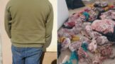During operation Vala Umgodi, a male suspect was nabbed in possession of game meat