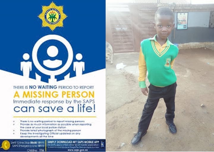 Missing person: police seek public assistance in locating a 5-year-old Lingomso Spondo