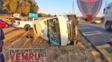 Taxi rollover on the N4 highway near Simon Vermoten