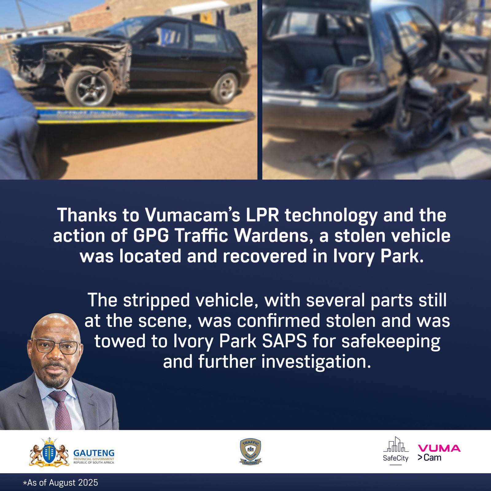 Stolen vehicle recovered in Ivory Park