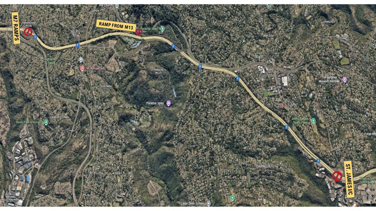 Temporary Road Closure Of N3 Westville To Paradise Valley For Demolition Of Langford Road Bridge