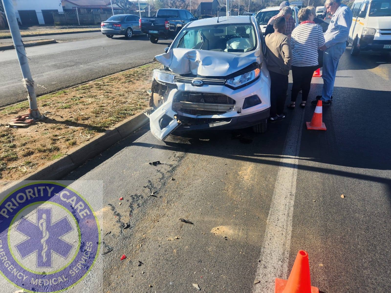 Collision on Curie Avenue close to Olive Grunter intersection in Bloemfontein