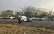 Dropped load causing a road closure of the M19 eastbound at Dunkeld Road