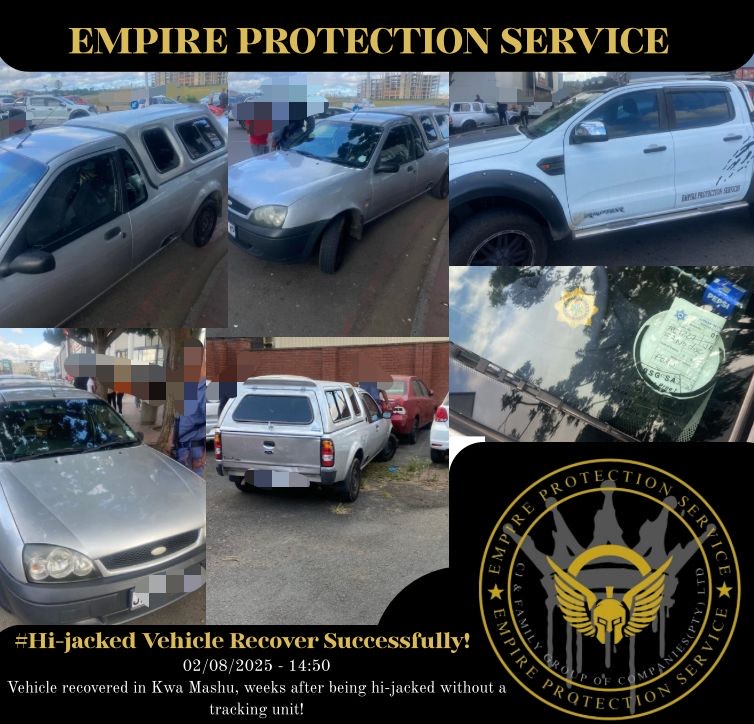 Hijacked Vehicle, Without Tracking Unit Recovered Successfully Weeks After Being Taken In KZN