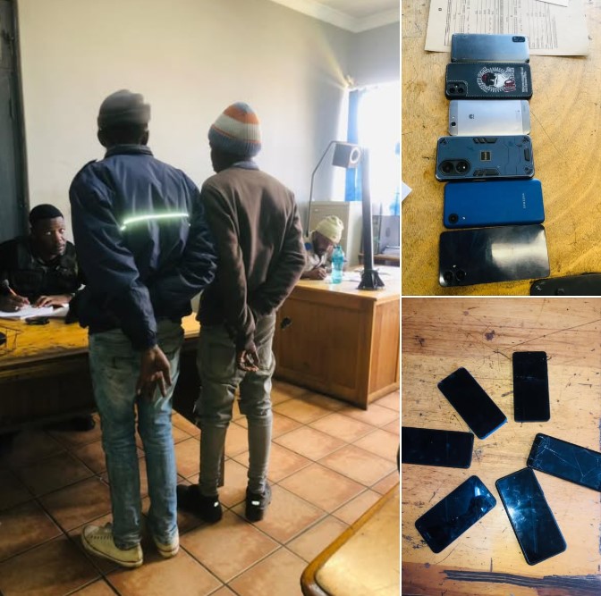 Suspects arrested in the possession of stolen cellular phones