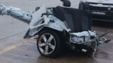 Car Snaps In Half On Impact: La Mercy - KZN
