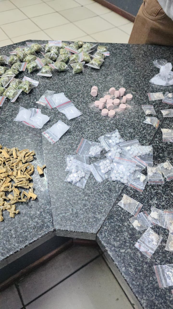 Drug dealing suspects found in the possession of cannabis (dagga), rock, CAT, crystal meth, nyaope and mandrax